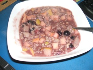 Oats with fruit
